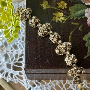 Elegant Gold plated Rhinestone Bracelet 7”